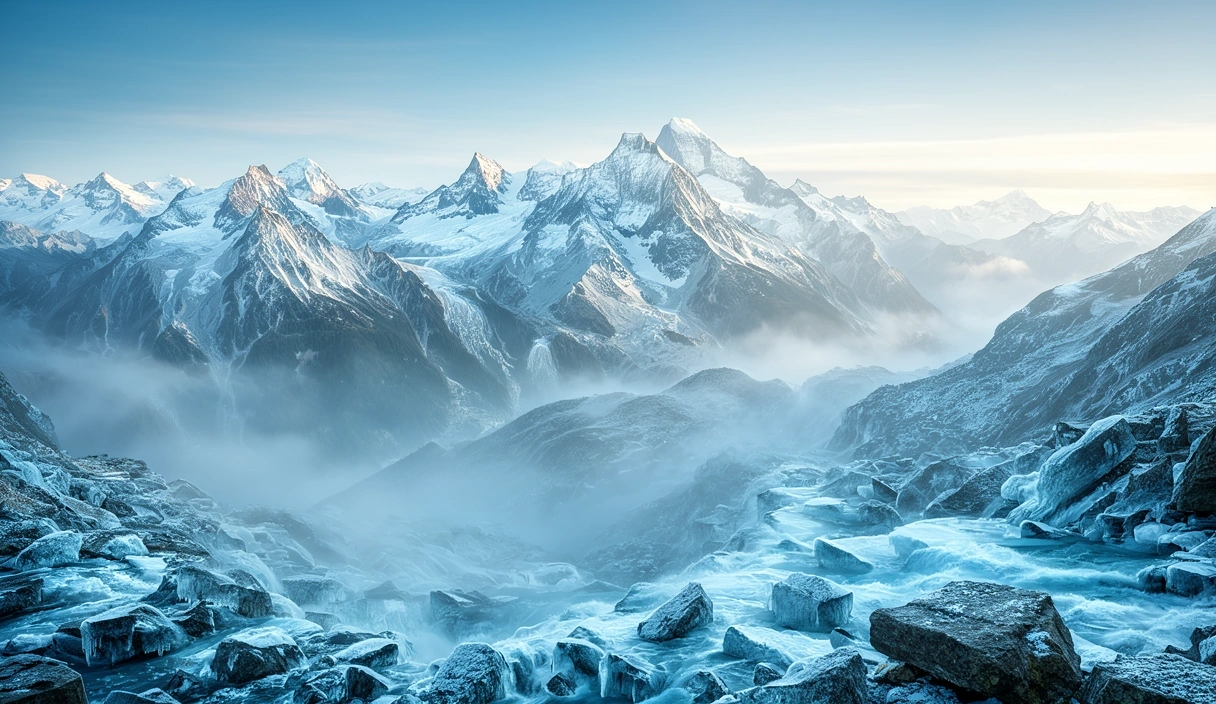Alpine landscape in Swiss Alps